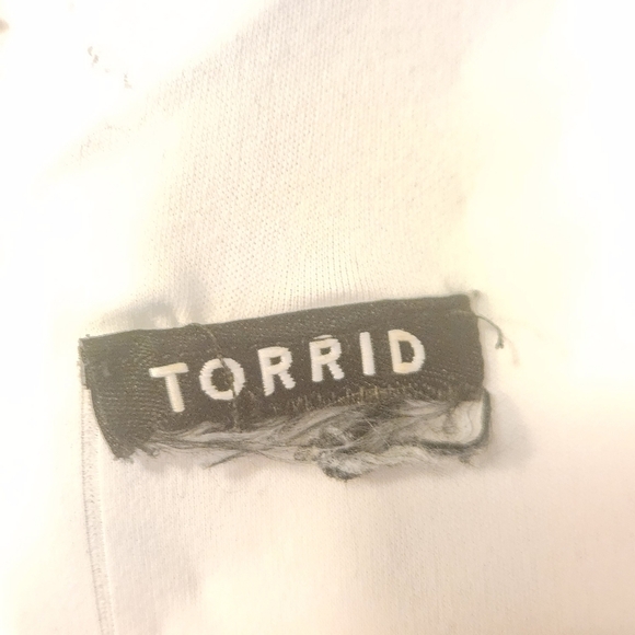 Torrid Melon and Blue Floral Peplum Top 4X (5133) - Picture 4 of 5